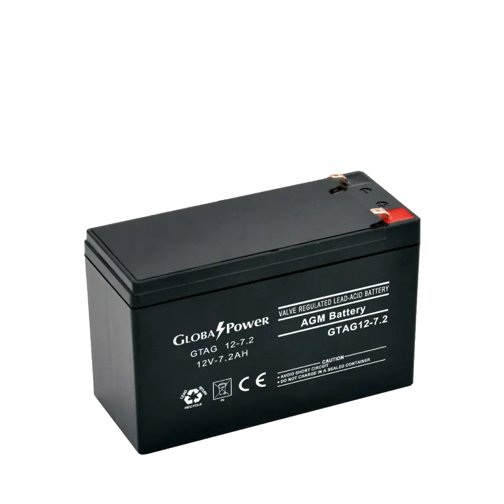 ภาพแบตเตอรี่ GlobalPower GTAG12-7.2 ขนาด 12V 7.2Ah สำหรับระบบสำรองไฟ