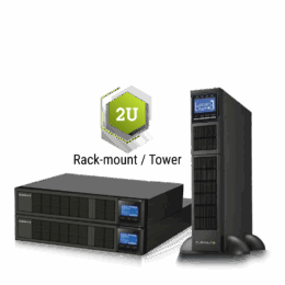 เครื่องสำรองไฟฟ้า CLEANLINE TR-Series True On-Line Rack-mount ขนาด 1kVA ถึง 3kVA (ด้านหน้า)