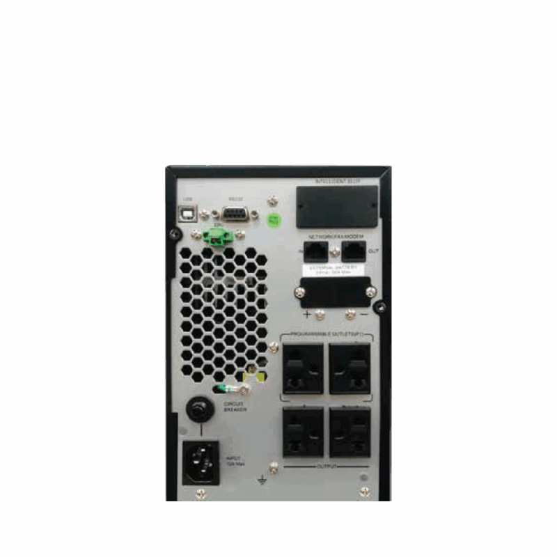 Cleanline UPS T-1000 V3 เครื่องสำรองไฟ True Online Double Conversion PF1.0 ด้านหลัง