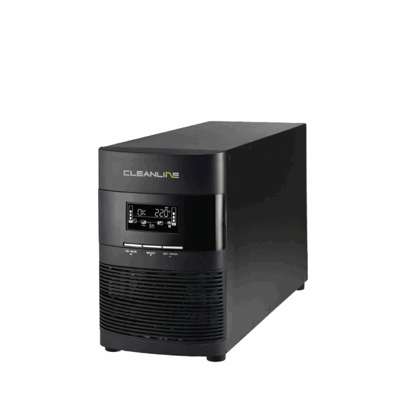 Cleanline UPS T-2000 B4 V3 เครื่องสำรองไฟ True Online Double Conversion PF1.0 ด้านหน้า