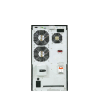 ด้านหลังเครื่องสำรองไฟ CLEANLINE T-6000 และ T-10K (PF1.0) V2 พร้อมพอร์ตสื่อสารและช่องต่อแบตเตอรี่