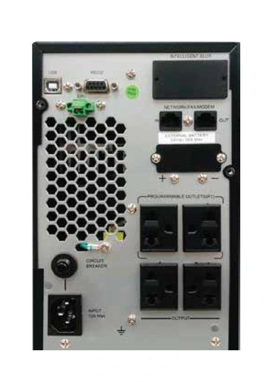 Cleanline UPS T-1000 V3 เครื่องสำรองไฟ True Online Double Conversion PF1.0 ด้านหลัง