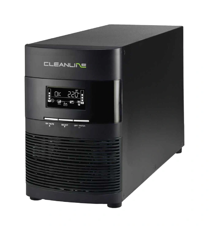 Cleanline UPS T-1000 B2 V3 เครื่องสำรองไฟ True Online Double Conversion PF1.0 ด้านหน้า
