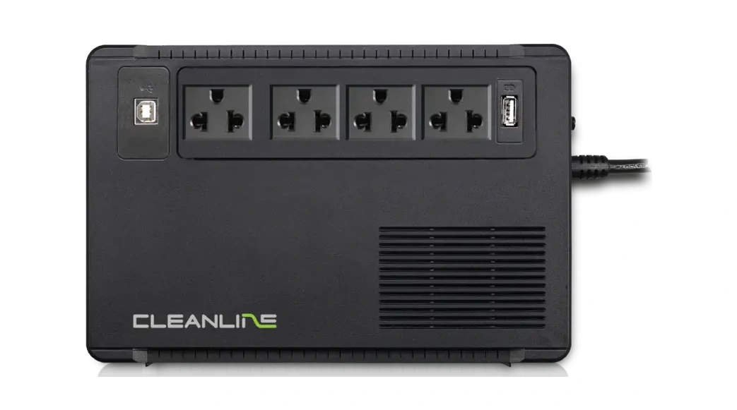 ภาพด้านหลังเครื่องสำรองไฟ CLEANLINE Evolution-1000