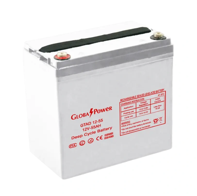 ภาพแบตเตอรี่ GlobalPower GTAD12-55 ขนาด 12V 55Ah สำหรับระบบสำรองไฟ
